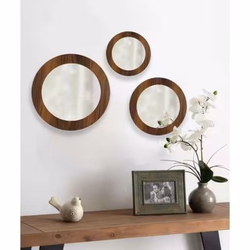 آینه  الف مدل  گرد دلسا کد 321 مجموعه 3 عددی