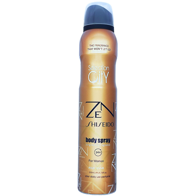 اسپری بدن زنانه سلکشن سیتی مدل ذن  حجم 200 میلی لیتر