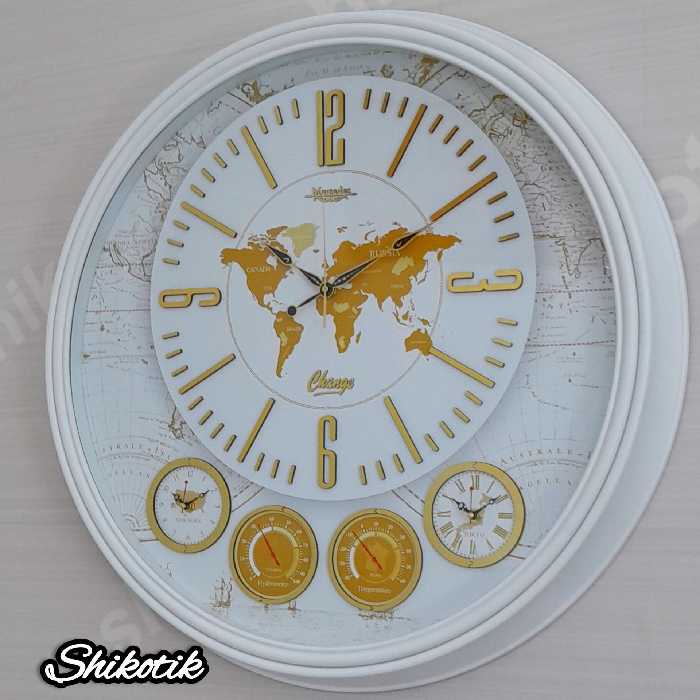 ساعت دیواری مرسدس 5موتوره (رطوبت سنج و دماسنج)