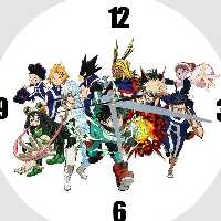 ساعت رو میزی طرح قهرمانان انیمه