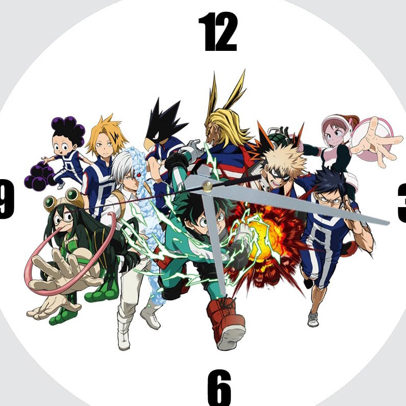 ساعت رو میزی طرح قهرمانان انیمه