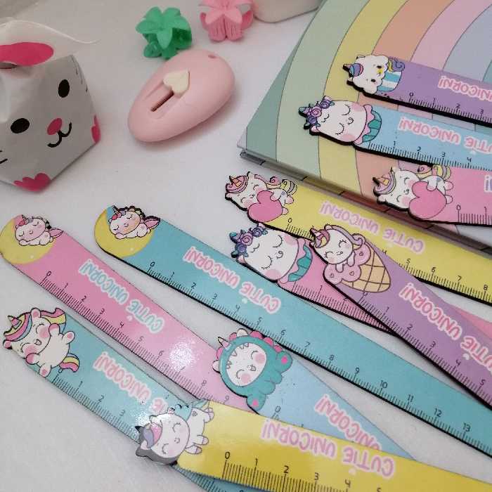 خط کش چوبی 15 سانتی طرح یونیکورن