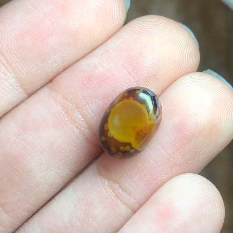 عقیق باباقوری موکول دار رحمانی بسیار زیبا کد 565