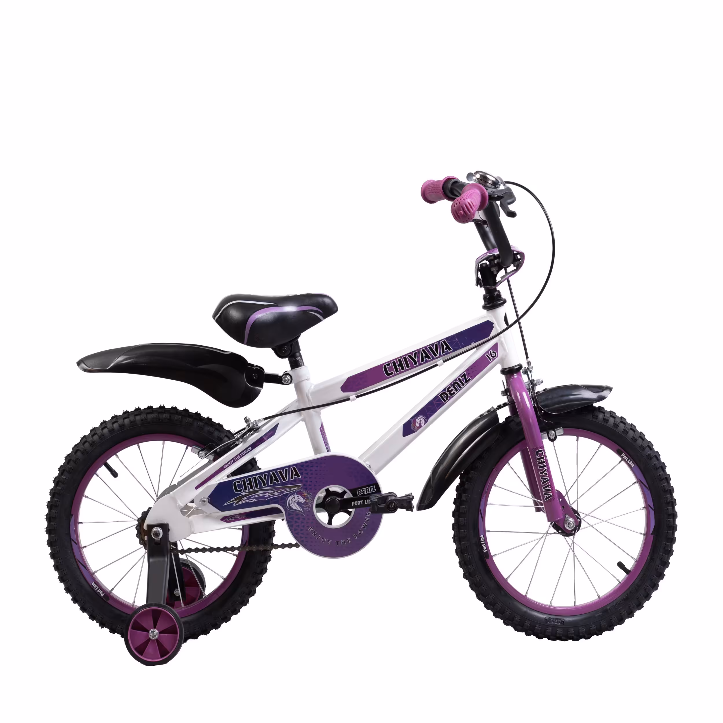 دوچرخه چیاوا مدل دنیز سایز 16 سفید بنفش