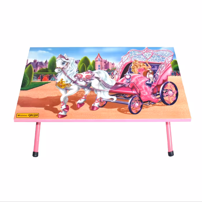 میز تحریر پایه کوتاه میزیمو طرح باربی کد 3251 (مدل پایه رنگی)