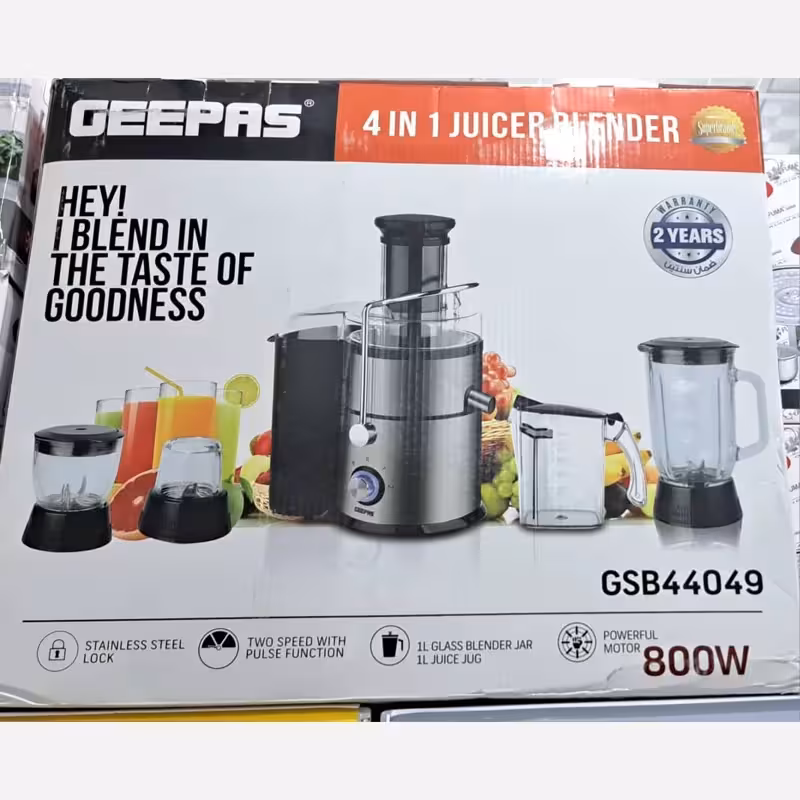 آبمیوه گیری 4 کاره جیپاس مدل GSB44049 لطفا قبل ازثبت موجودی وقیمت بگیرید