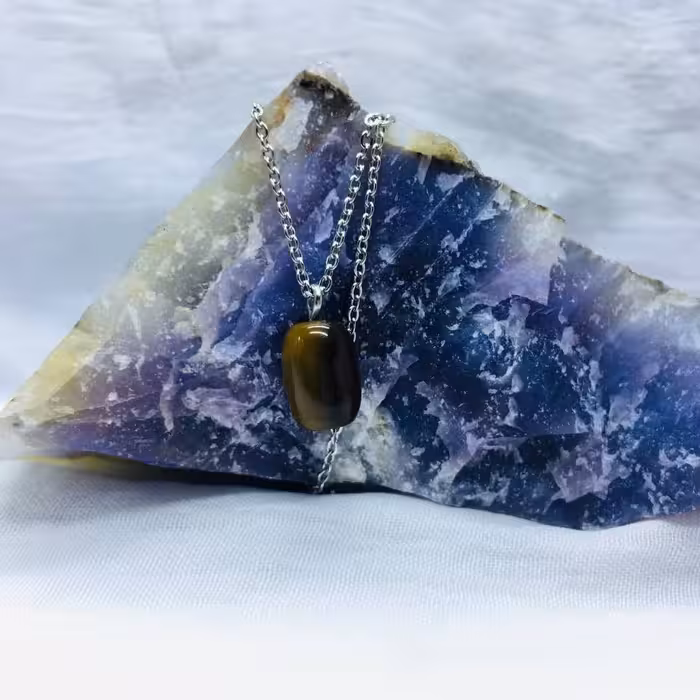 نگین سنگ عقیق ، چشم ببر، زنجیر استیل 