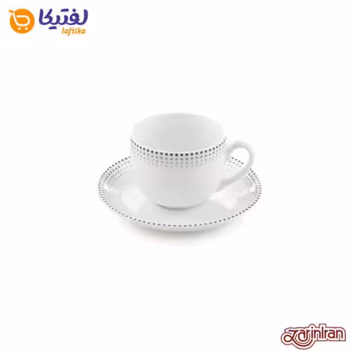سرویس چای خوری مون بلان مشکی چینی زرین 12 پارچه ایتالیا اف
