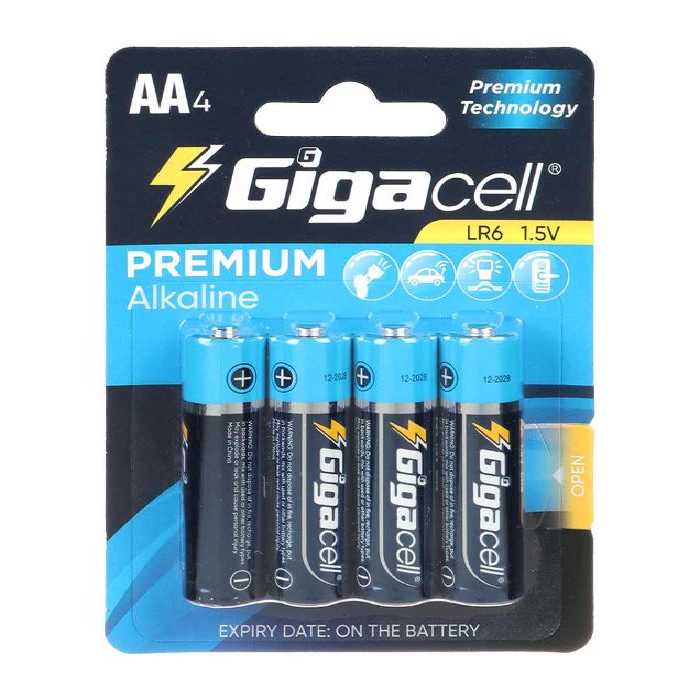 باتری قلمی گیگاسل مدل Premium Alkaline LR6 بسته 4 عددی