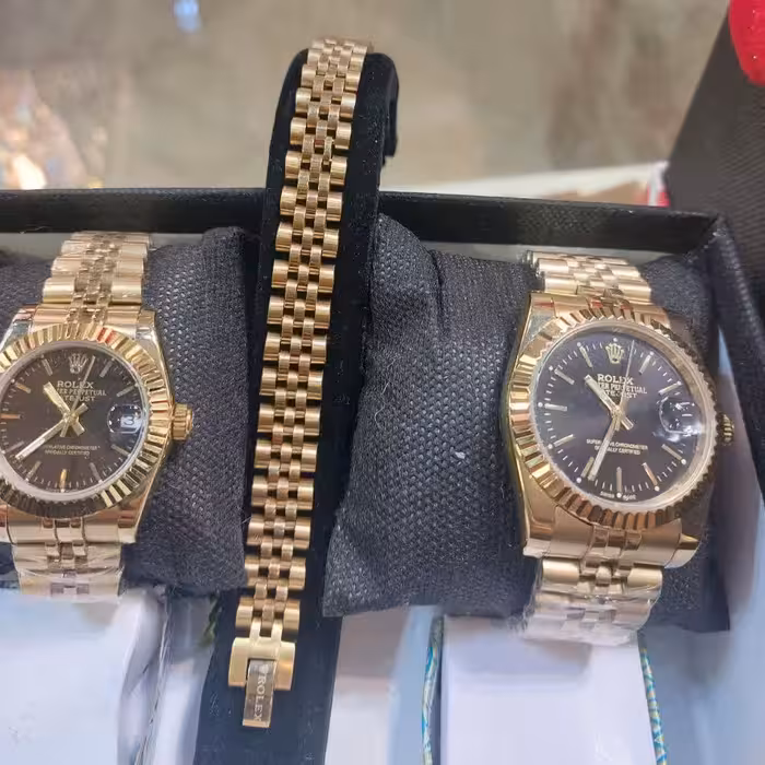 
ست ساعت رولکس اصلی موتور ژاپن به همراه دستبند رولکس
