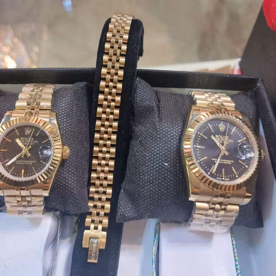 
ست ساعت رولکس اصلی موتور ژاپن به همراه دستبند رولکس
