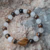 دستبند چشم ببر- رزکوارتز