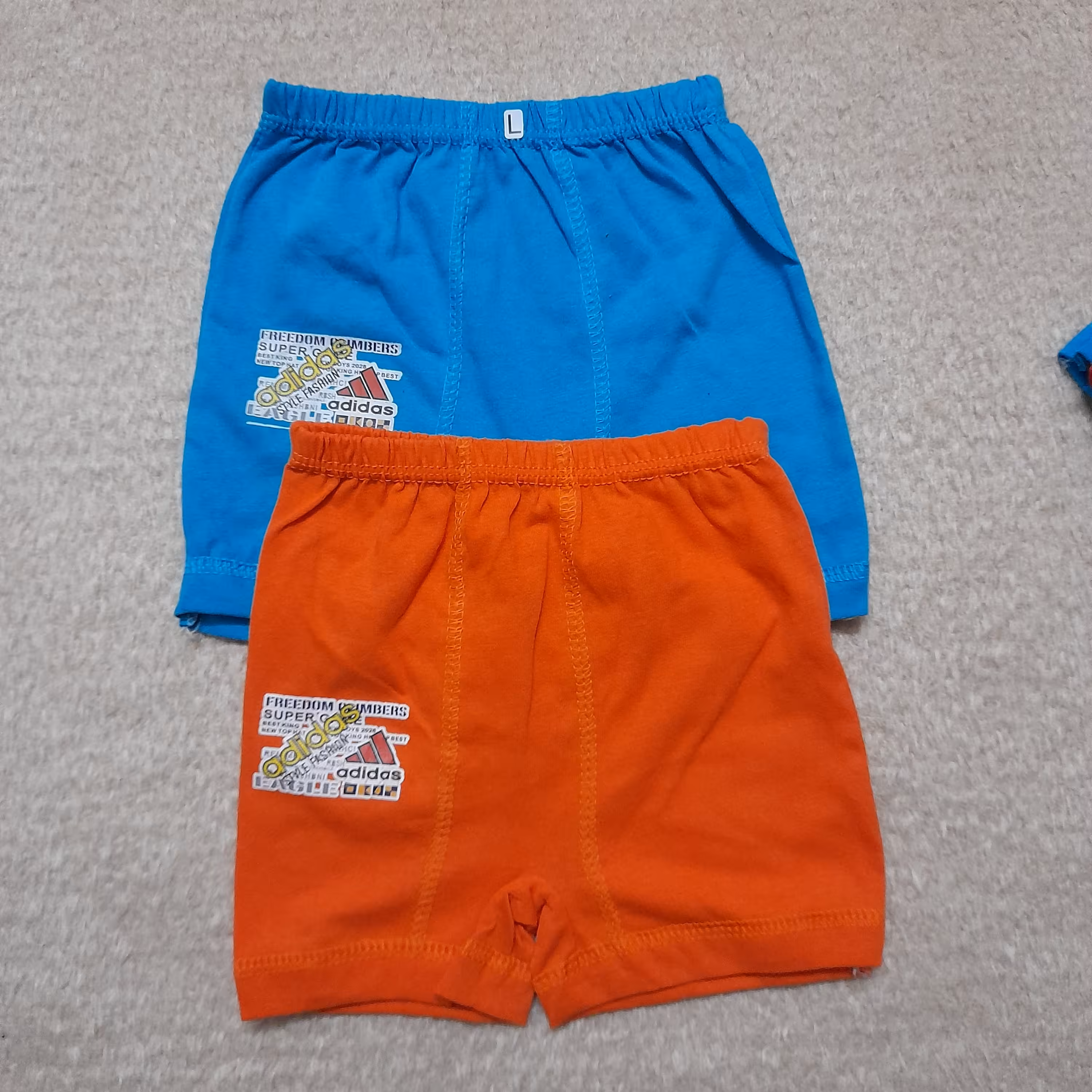 پک دوعددی شورت پاداربچه گانه نخی سایزL مناسب برای سن7تا8سال