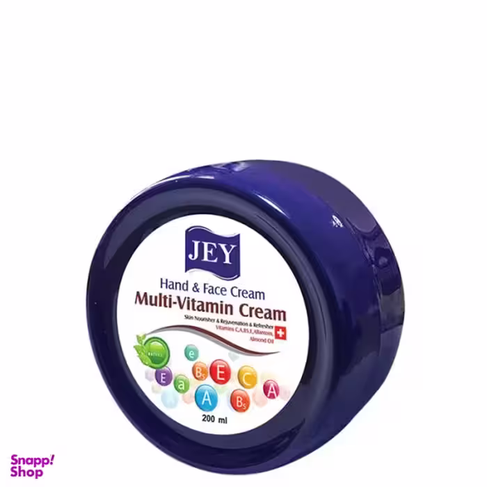 کرم مرطوب کننده دست و صورت جی (Jey) مدل Multi Vitamin حجم 200 میلی‌لیتر