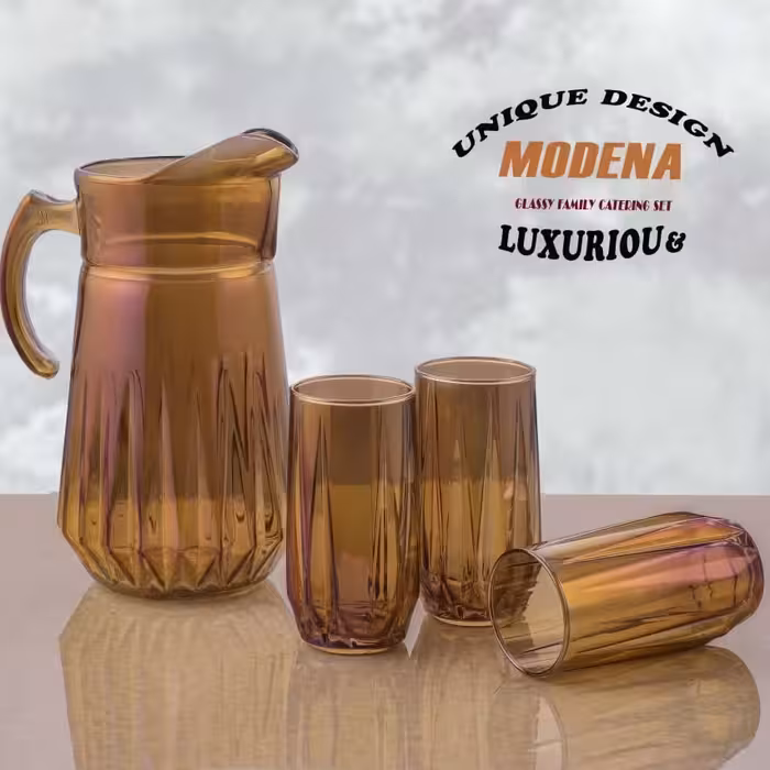 پارچ و لیوان مودنا ارغوانی(پس کرایه)