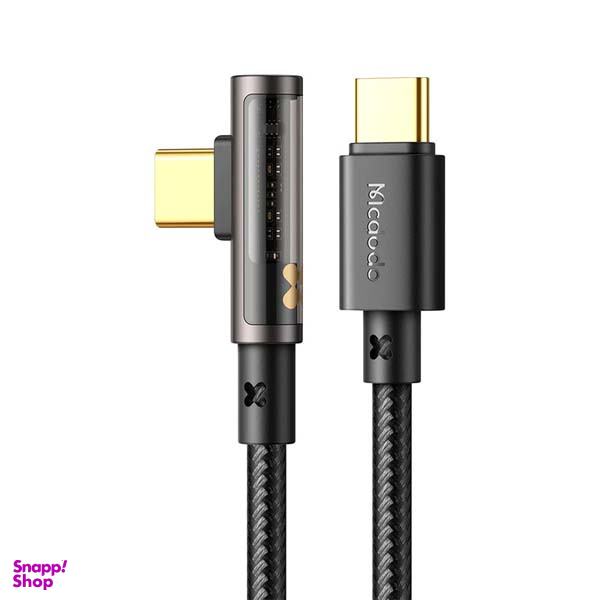 کابل تبدیل USB-C به USB-C مک دودو مدل 90Transparent طول 1.8 متر
