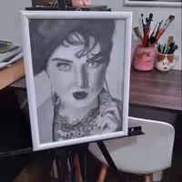 سفارش نقاشی چهره با قاب A3 