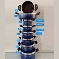 سرویس قابلمه تفلون 14 پارچه سهند سورمه ای