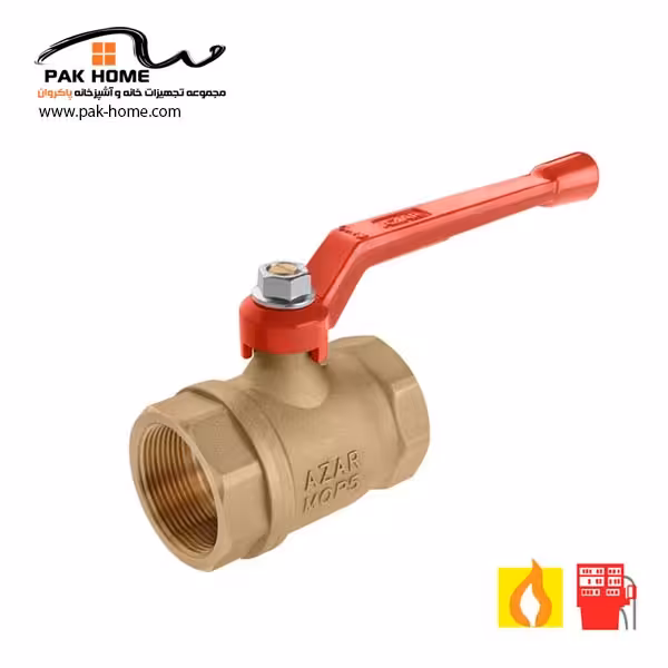 شیر گازی ضامن دار سنگین آذر 101Z سایز 3/4