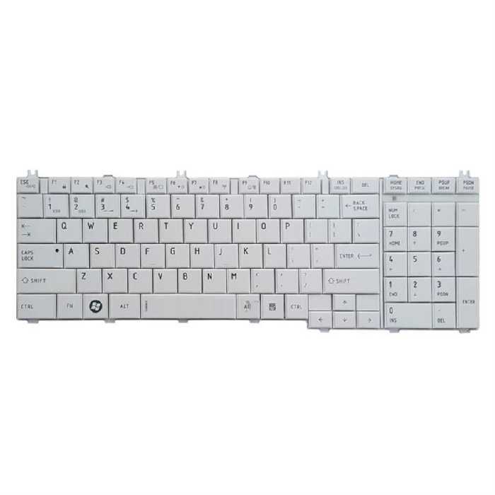 کیبورد لپ تاپ توشیبا مدل Satellite C650 سفید