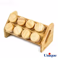 جا ادویه چوبی 8 تایی پایه کج یونیک 6103                  