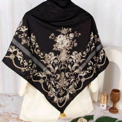 روسری نخی چهارفصل مشکی