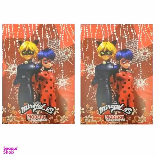 دفتر شطرنجی مدرن مدل دختر کفشدوزکی بسته 2 عددی