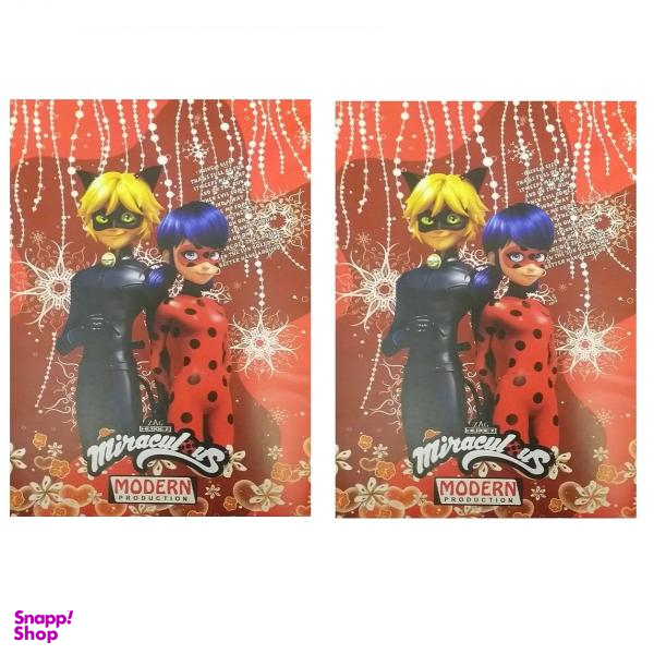 دفتر شطرنجی مدرن مدل دختر کفشدوزکی بسته 2 عددی