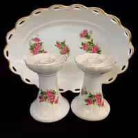 جاشمعی گل سرخی ست 2 عددی