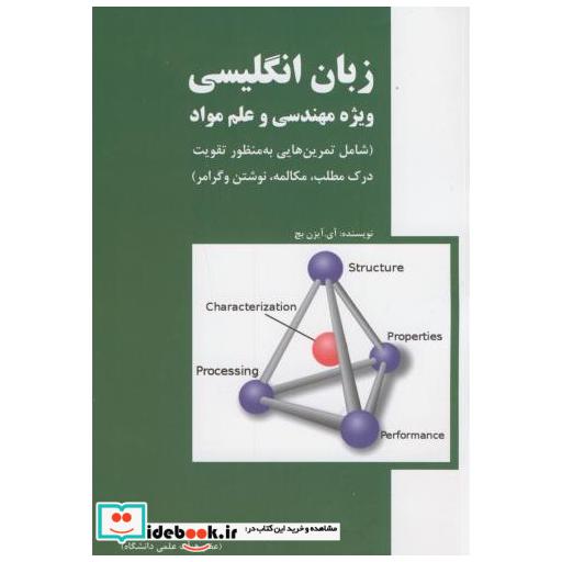 کتاب زبان انگلیسی ویژه مهندسی و علم مواد اثر سید رضا علمی حسینی