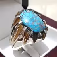 انگشتر فیروزه نیشابوری دستساز اعلا