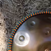 دوربافت هنگدرام دو رنگ سبز تیره و نارنجی