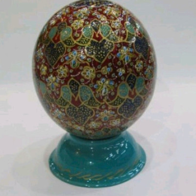 دکوری طرح نقاشی دست تذهیب مدل تخم شترمرغ