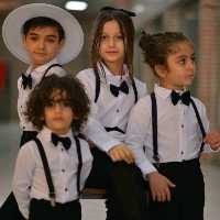 ست اسپورت دخترانه پسرانه پیراهن شلوار چهار تیکه