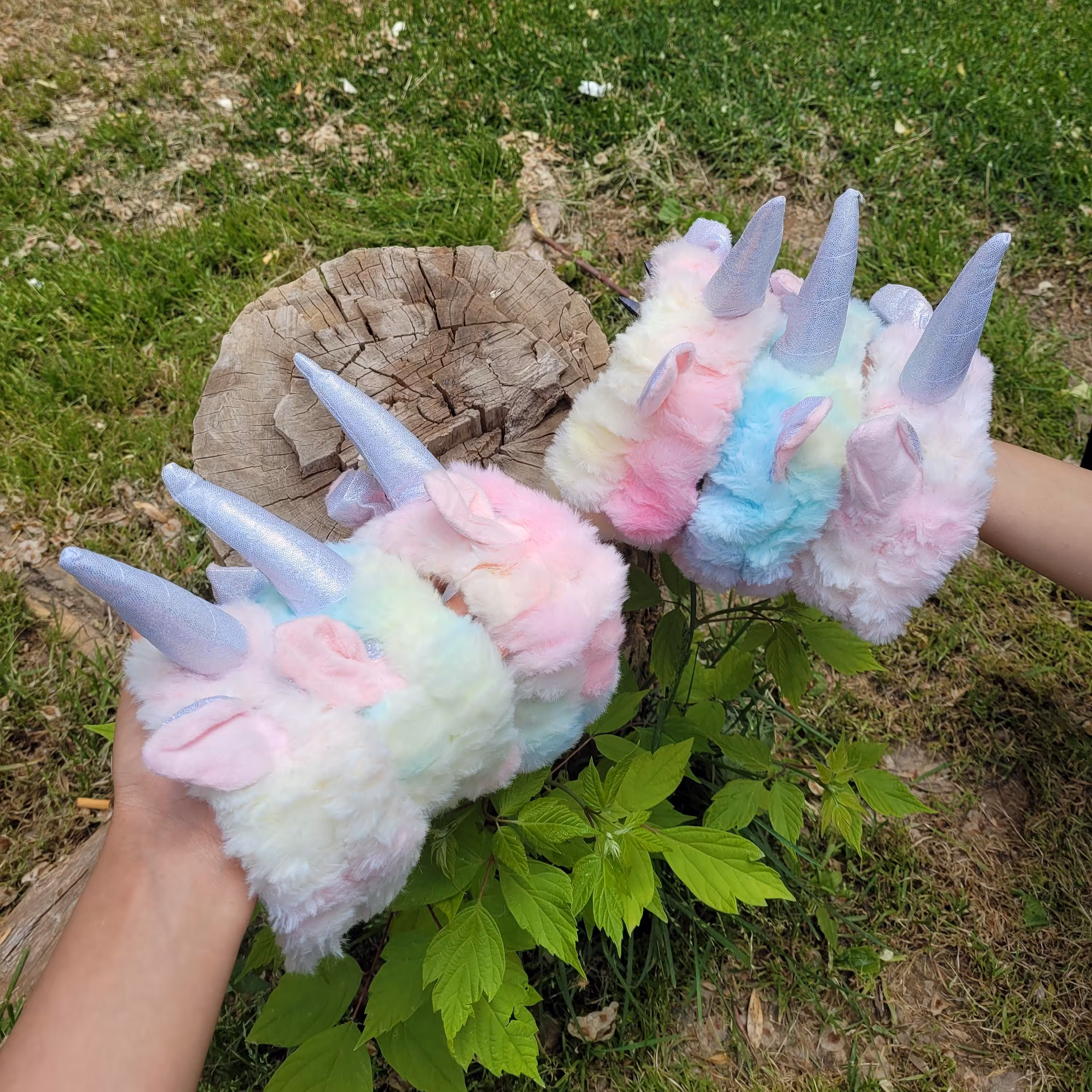 هدبند آرایشی پشمالو یونیکورنی