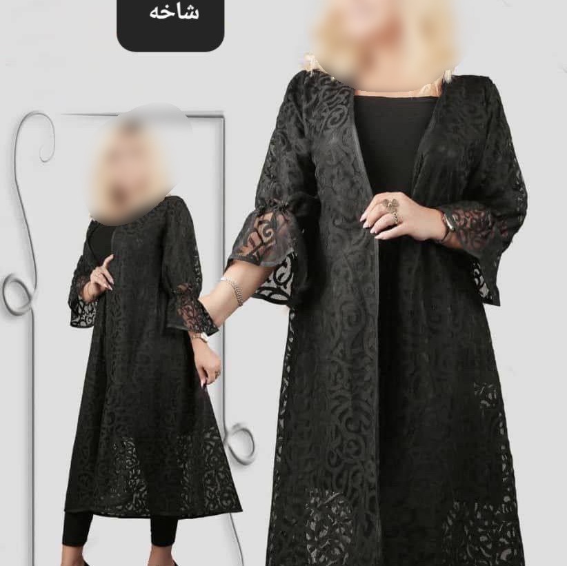 مانتو دانتل گیپورمجلسی مشکی(ارسال رایگان)مانتو محرم