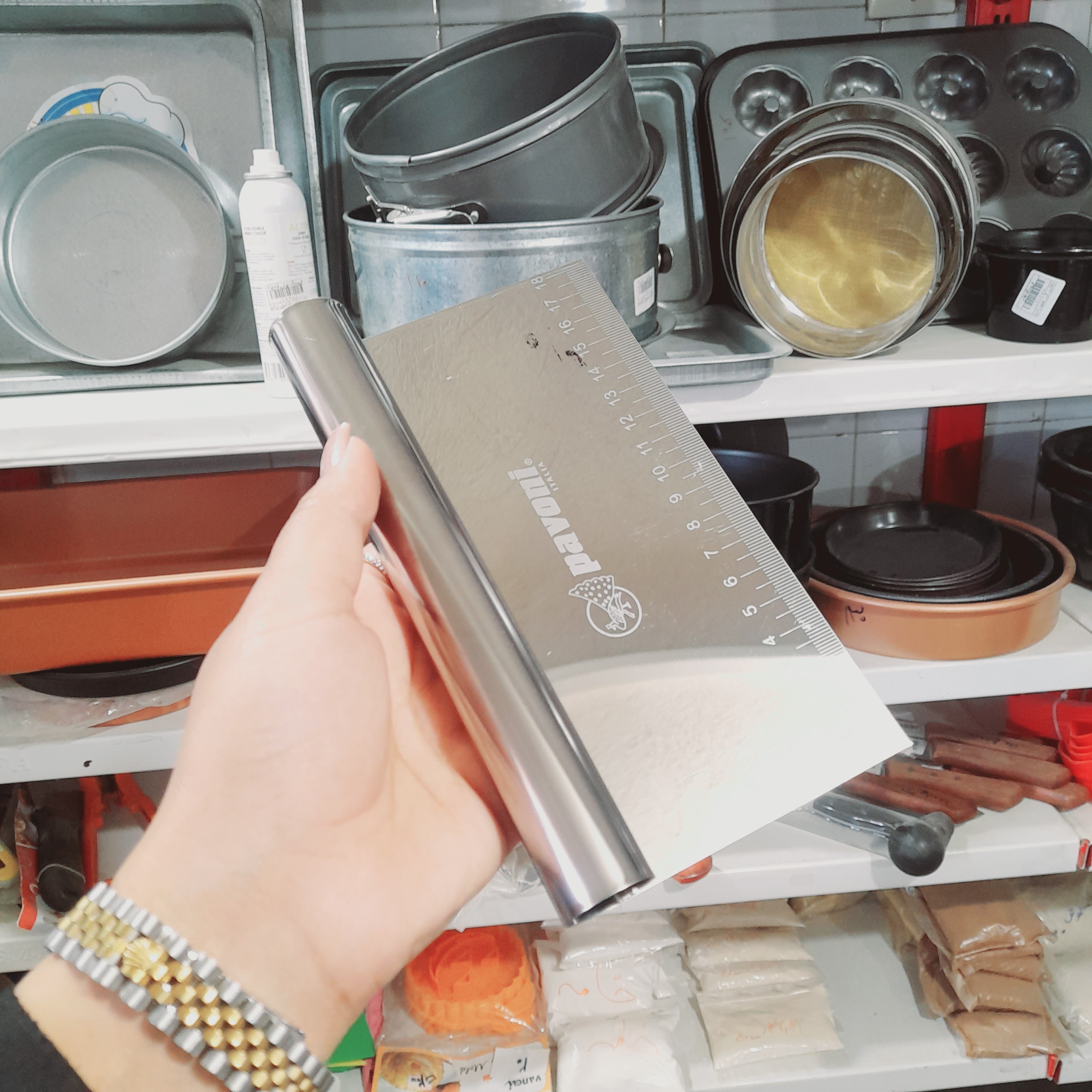 لیسه استیل جدید 18 سانتی ضخیم سفارشی  مناسب برای خامه کشی کیک 