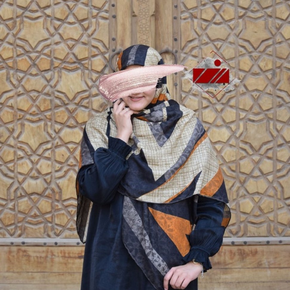 روسری نخی دارچینی قواره 140