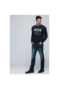شلوار جین آبی مردانه Jack Jones 12127242 TIM Slim Fit سرمه ای Jack &amp; Jones