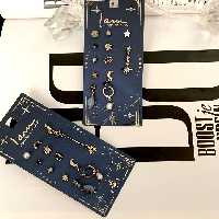 پک گوشواره ترند استیل آبکاری طلا ضد حساسیت Hulupuart وارداتی