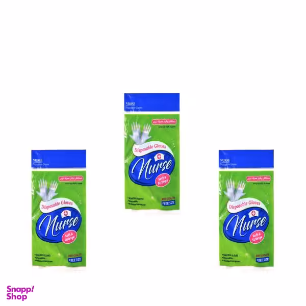 دستکش یکبار مصرف مدل n100 مجموعه 3 عددی