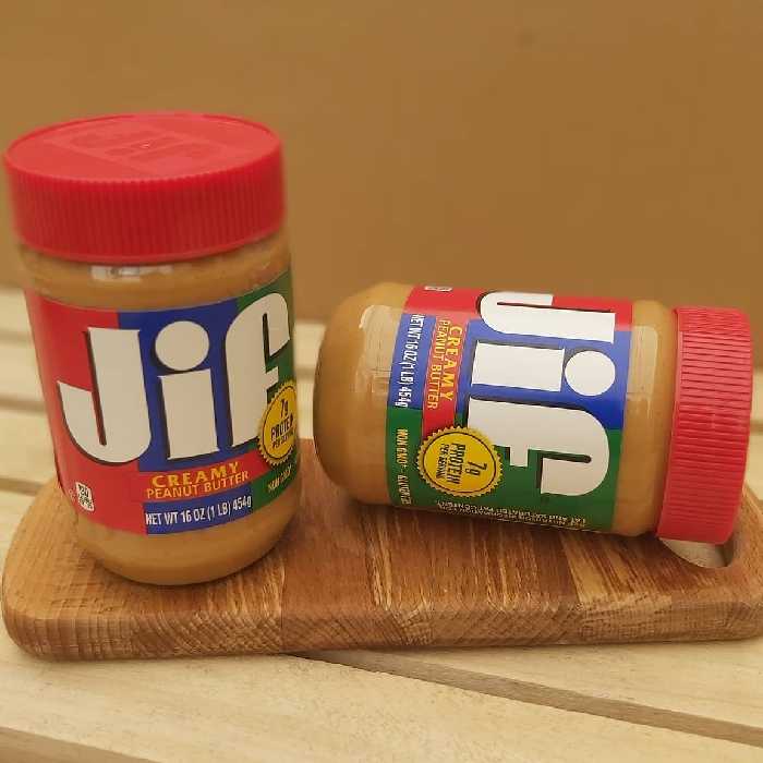 کره بادام زمینی مدل کرمی برند جیف 454 گرمی