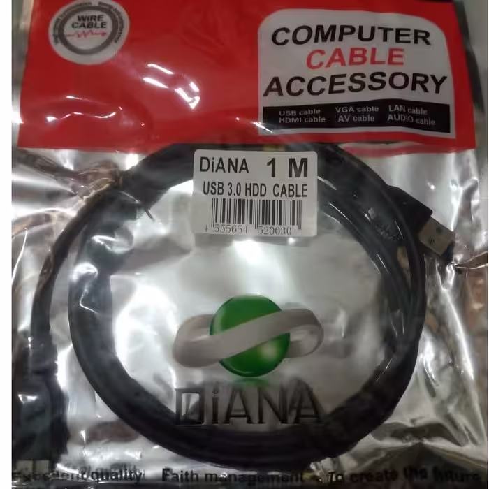کابل هارد usb 3.0 طول 1 متر برند DIANA
