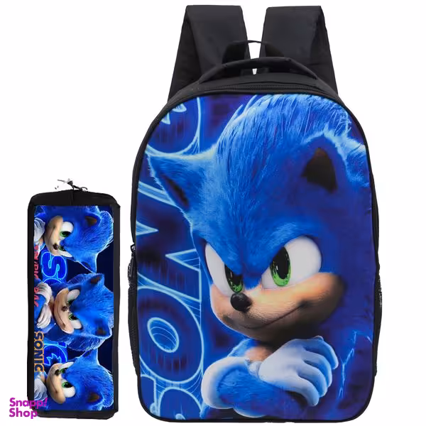 کوله پشتی مدل Sonic-m150030 به همراه جامدادی