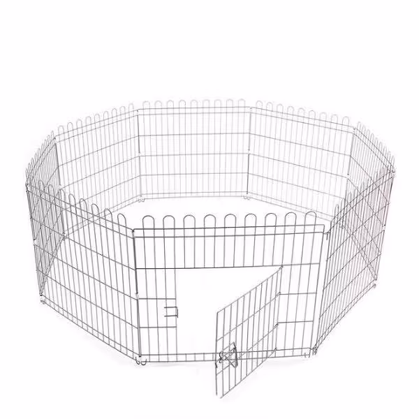 پارک بازی فنس سگ و گربه و خرگوش ( ارتفاع 95cm) هشت تیکه مدل آبکاری کروم