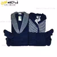 سرویس حوله عروس و داماد 10تکه طرح کلاسیک سرمه ای پودایران