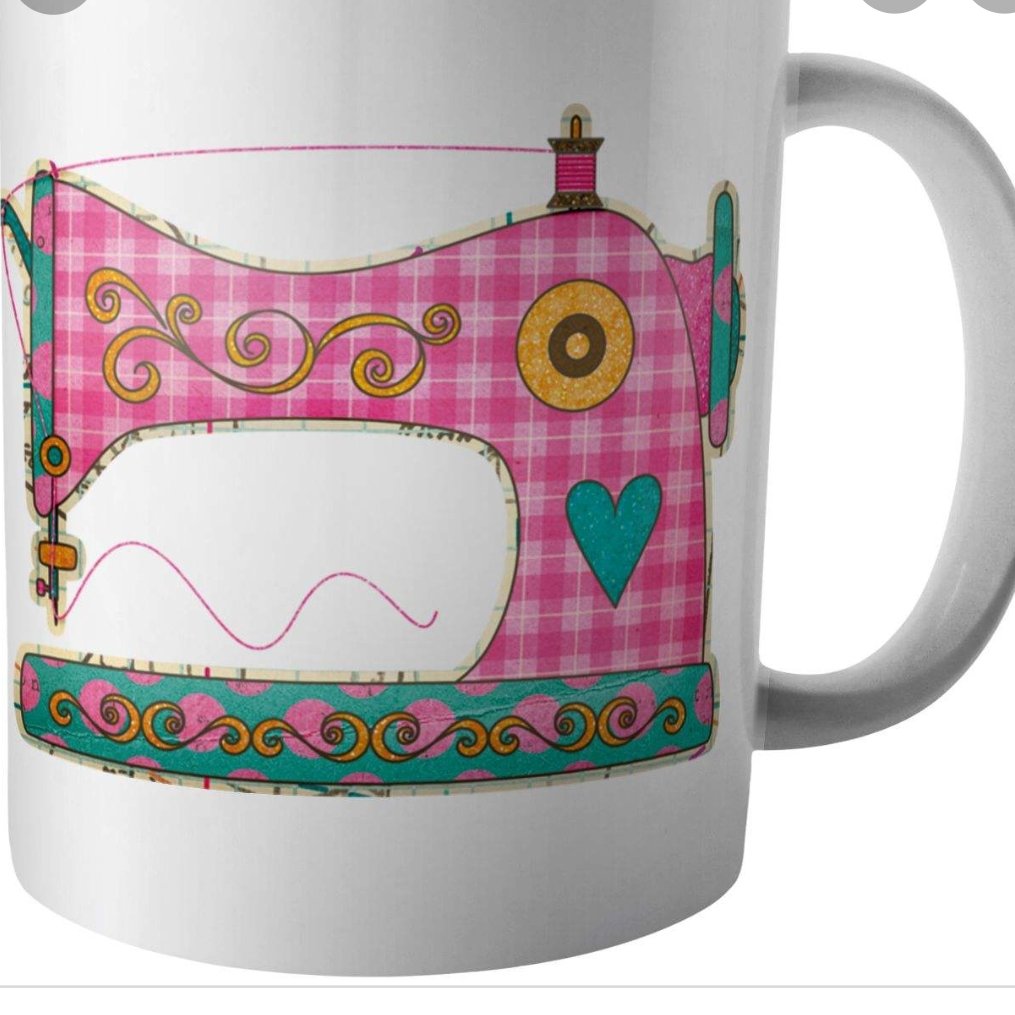 ماگ سرامیکی طرح چرخ خیاطی کد1148