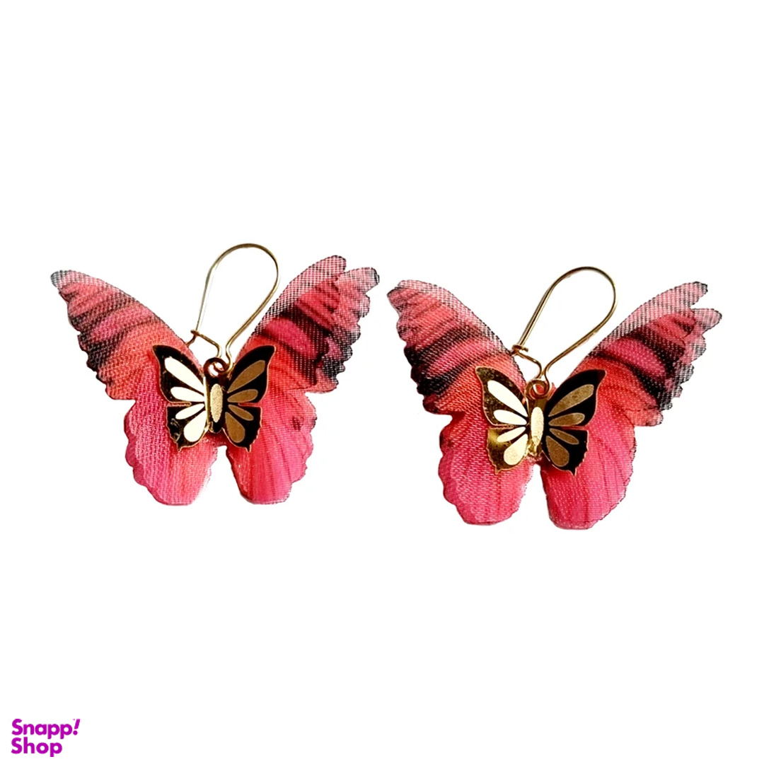 گوشواره طلا 18 عیار زنانه مدل پروانه کد SN6612