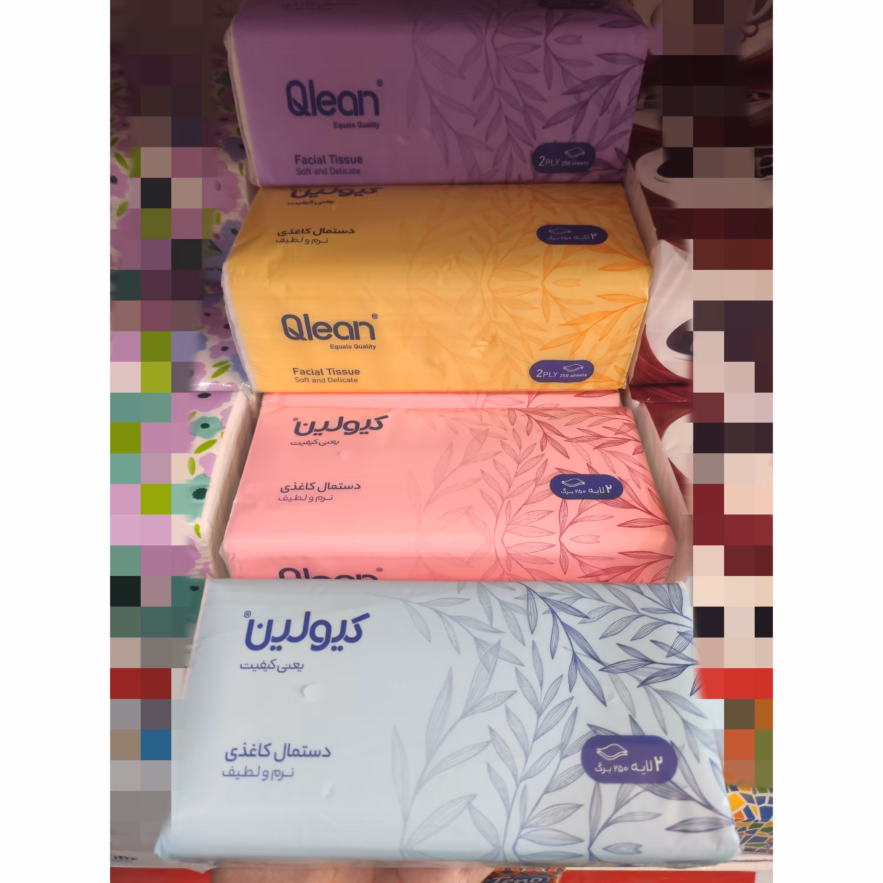 دستمال کاغذی کیولین  500 برگ  ( 250 برگ دولا) تکی