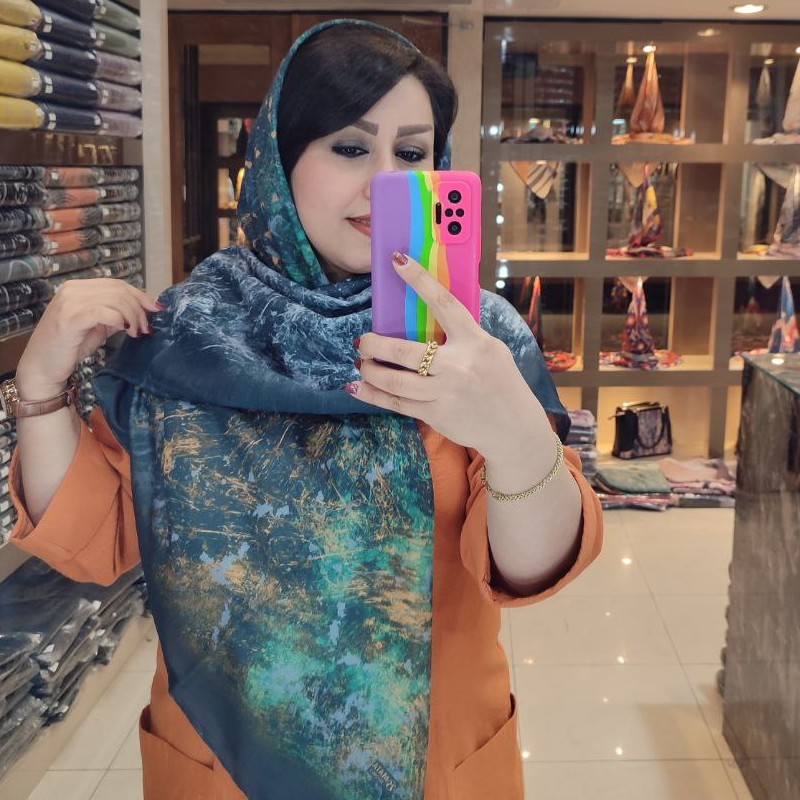روسری نخ داماس کهکشانی